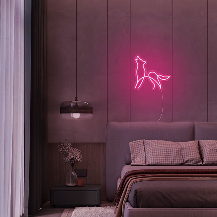 heulender Wolf LED-Neonschild Schlafzimmer Wohnzimmer
