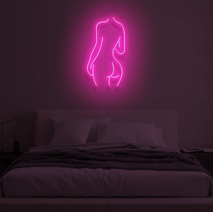 Neon Frauenkörper Silhouette LED Neonschild
