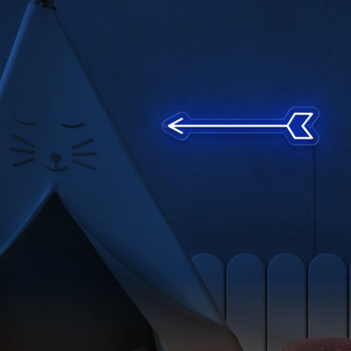 Pfeil nach links LED-Neonschild für Kinderzimmer Wohnzimmer