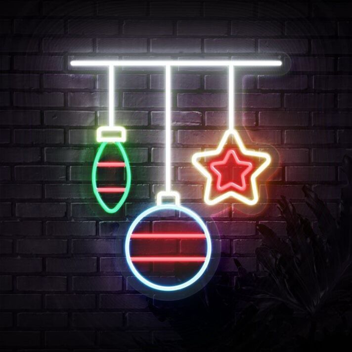 Weihnachtsbaumschmuck LED-Neonschild Wohnzimmer Weihnachtsdeko