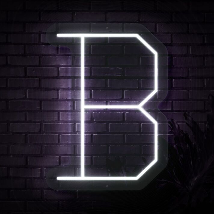 Buchstabe B LED Neonschild für Wohnzimmer und Bar