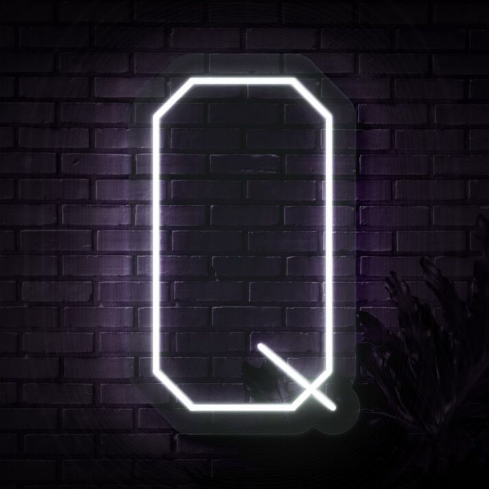 Q Buchstabe Symbol LED-Neonschild Gamingzimmer
