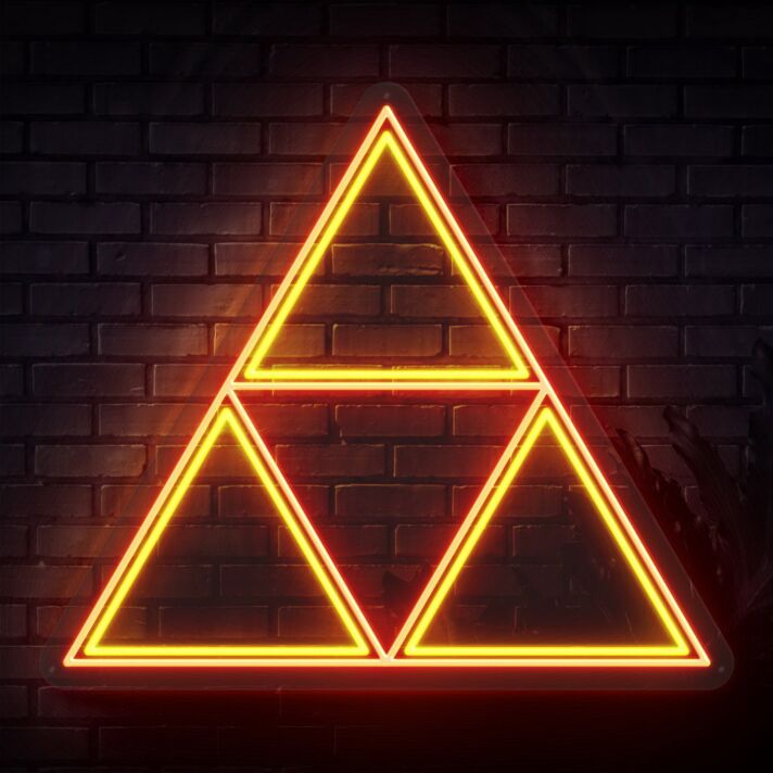 Dreifach-Dreieck-Symbol LED-Neonschild Gamingzimmer Wohnzimmer