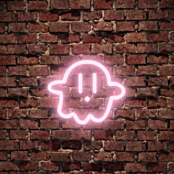 Geist Symbol LED-Neonschild für Gamingzimmer und Bar