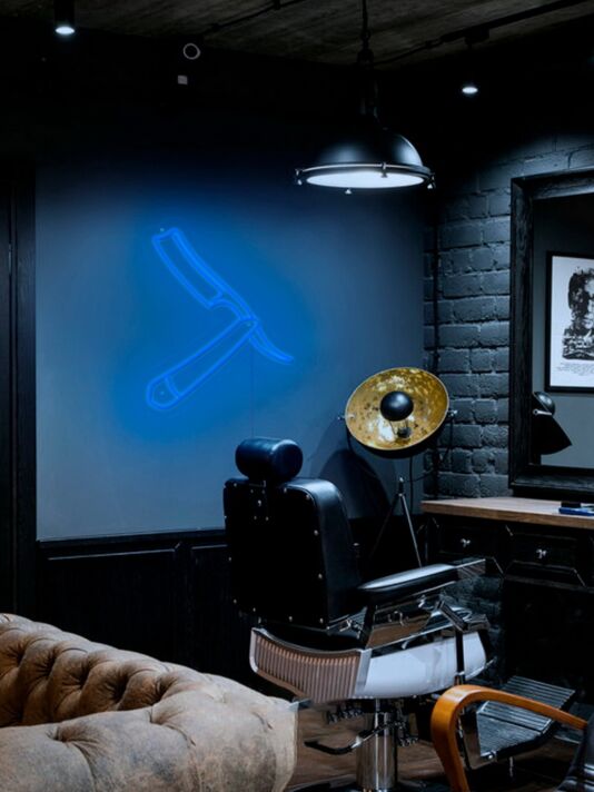 Rasiermesser LED-Neonschild für Barbershop