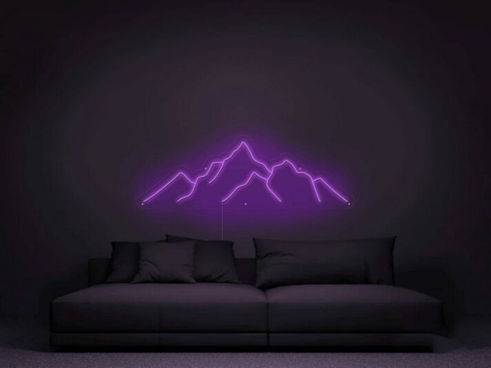 Bergsilhouette LED-Neonschild Wohnzimmer Schlafzimmer