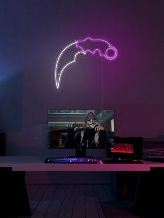 Karambit Messer LED-Neonschild für Gaming Zimmer
