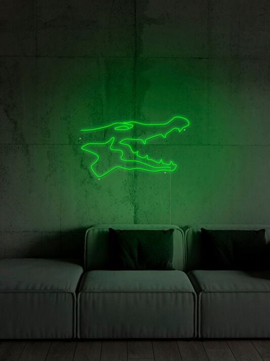 Drachenkopf Silhouette LED-Neonschild für Wohnzimmer Gamingzimmer