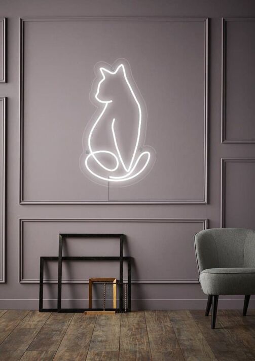 sitzende Katze LED-Neonschild Wohnzimmer Schlafzimmer