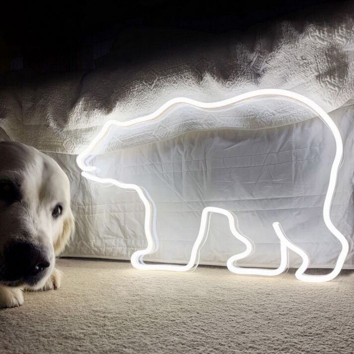 Eisbär Silhouette LED-Neonschild Wohnzimmer Schlafzimmer