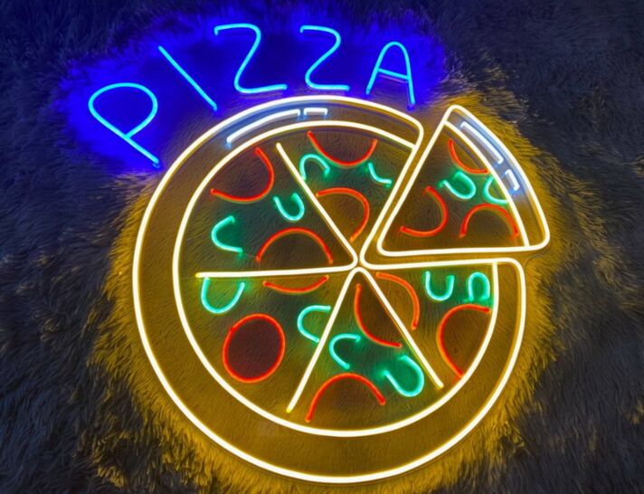 Pizza Stücke Restaurant LED Neonschild