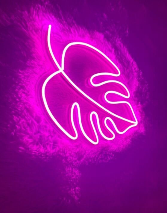 Monstera Blatt LED-Neonschild Wohnzimmer Cafe