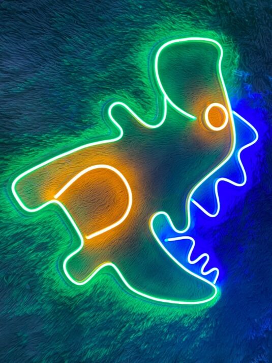 Dinosaurierkopf LED-Neonschild für Kinderzimmer Gamingraum