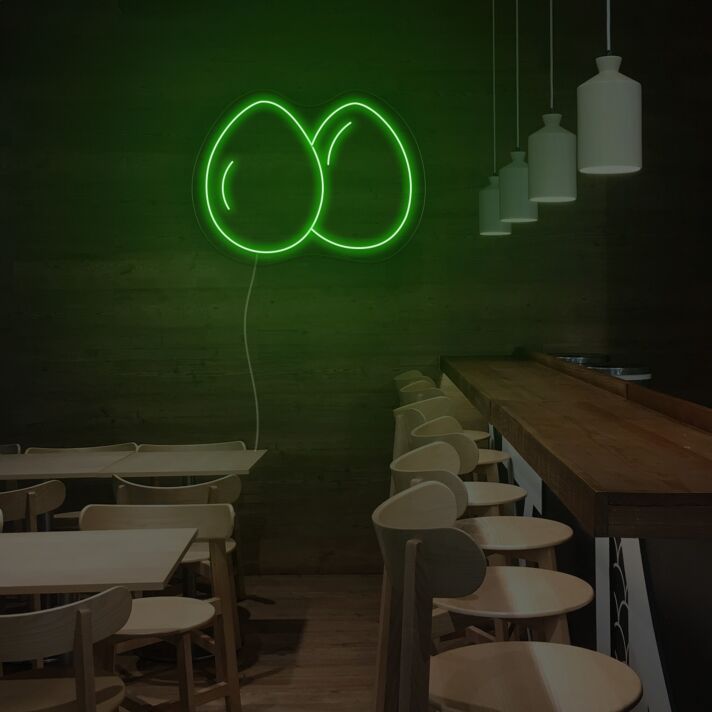 Avocadohälften LED-Neonschild für Restaurant Bar