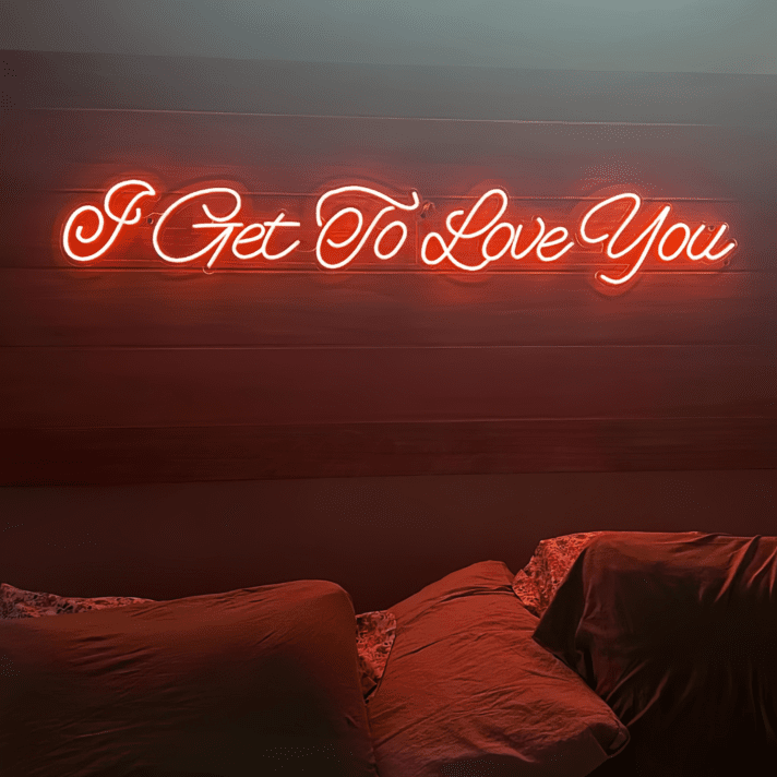 I Get To Love You LED-Neonschild Schlafzimmer Hochzeit