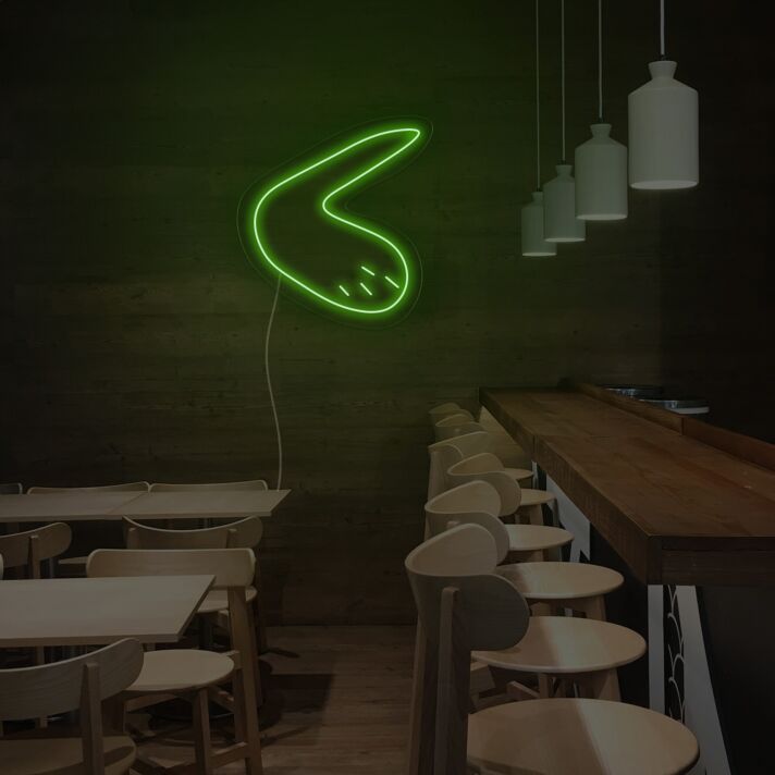 Avocadohälfte LED-Neonschild für Café oder Restaurant
