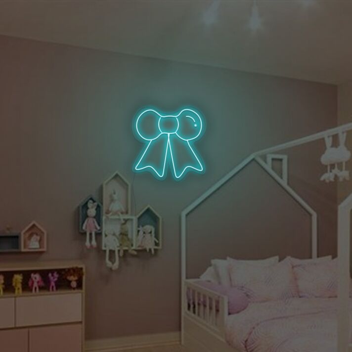 Schleife LED-Neonschild für Kinderzimmer