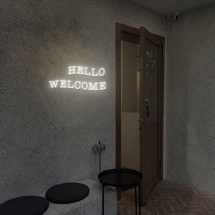 HELLO WELCOME LED-Neonschild für Cafe und Shop