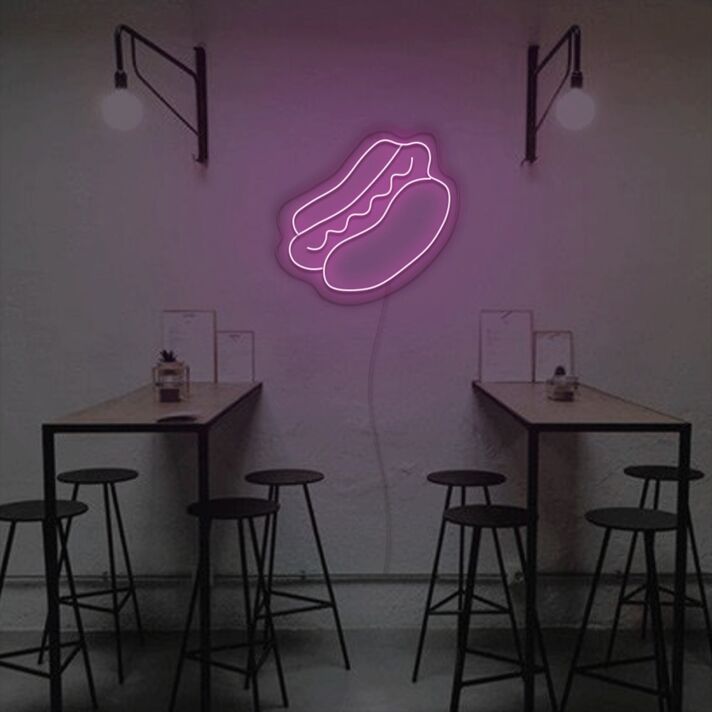Hotdog LED-Neonschild für Restaurant Imbiss