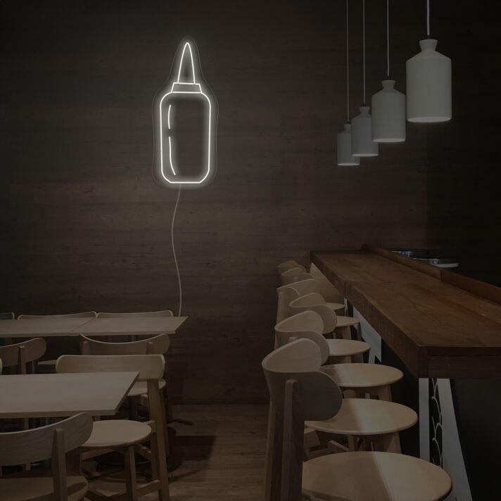 Soßenflasche LED-Neonschild für Restaurant Bar