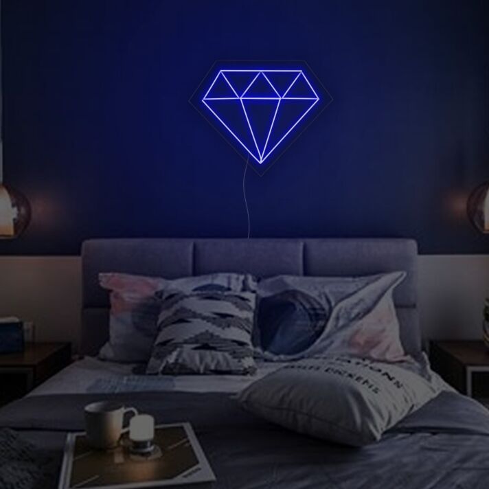 Diamant Symbol LED-Neonschild Schlafzimmer Wohnzimmer