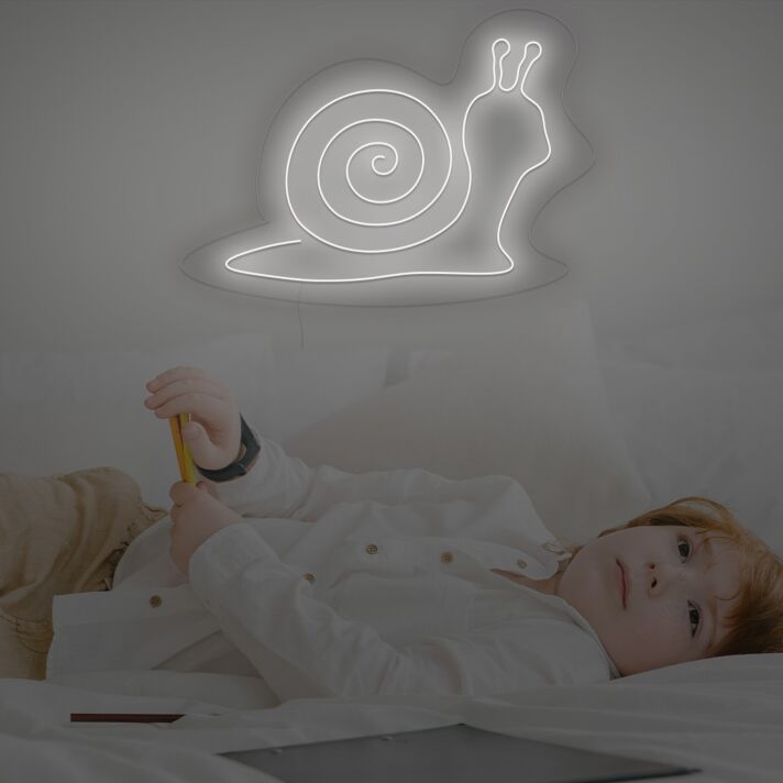 Schnecke LED-Neonschild für Kinderzimmer und Wohnzimmer
