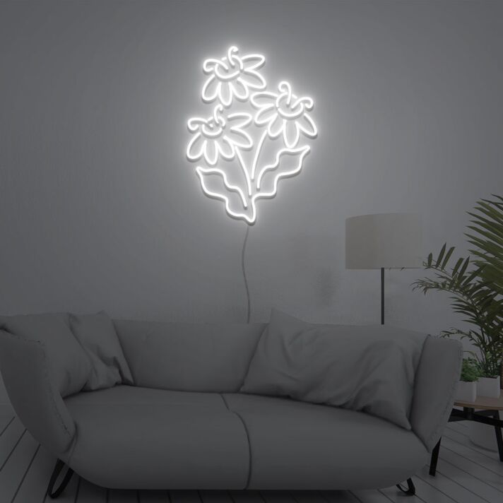 drei Gänseblümchen LED-Neonschild Wohnzimmer Schlafzimmer
