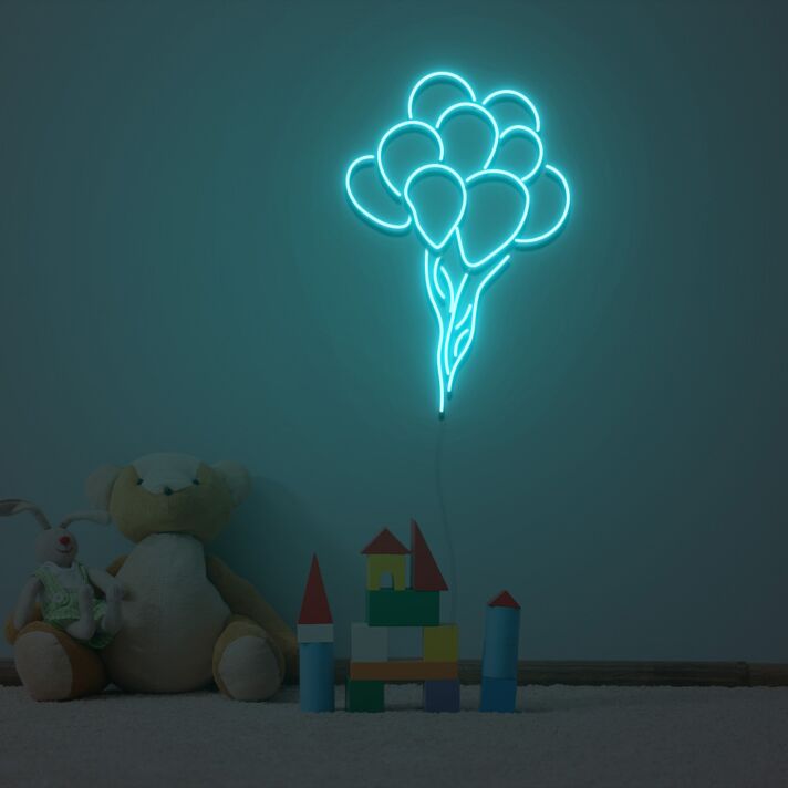 Ballonstrauß LED-Neonschild für Kinderzimmer und Party