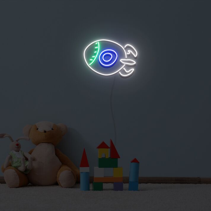 Rakete LED-Neonschild für Kinderzimmer
