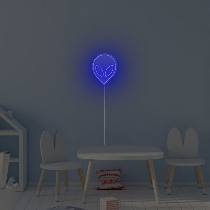 Alien Silhouette LED Neonschild als moderne Wanddekoration für Jugendzimmer Gaming Zimmer und stilvolle Interieurs