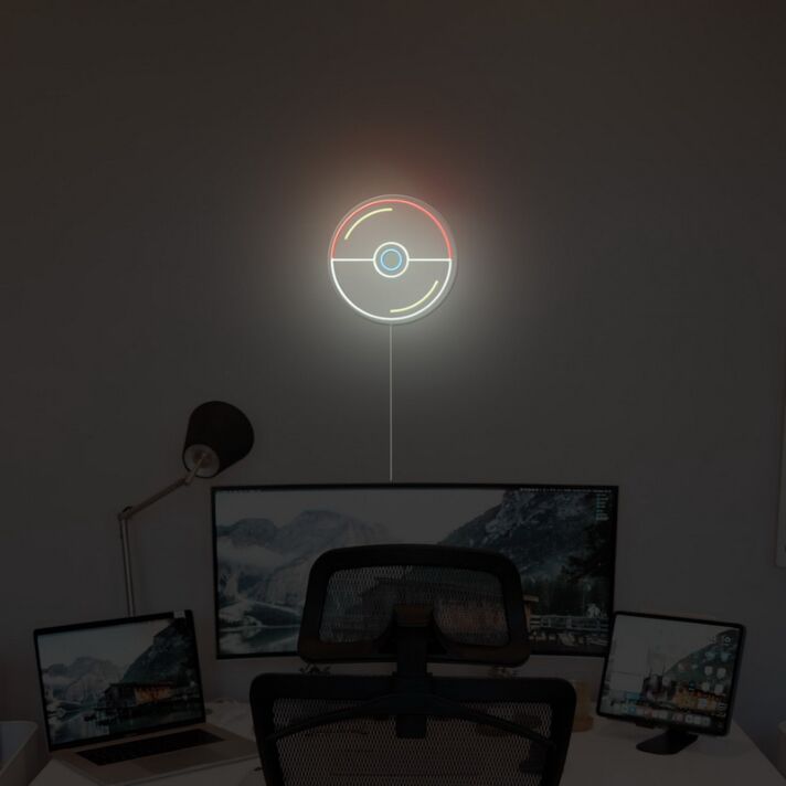Abstraktes Kreis Symbol LED Neonschild Moderne geometrische Wandbeleuchtung für Home Office und Gaming Räume