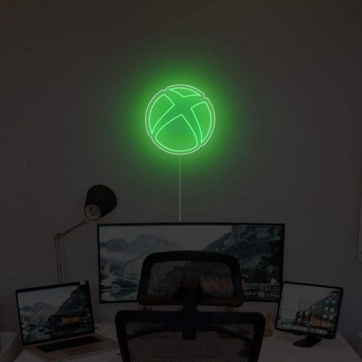 Abstraktes Gaming Kugel Motiv LED Neonschild für modernes Zimmer und Setup
