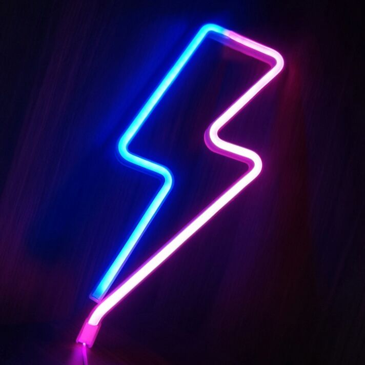 Blitzsymbol LED-Neonschild für Wohnzimmer Bar