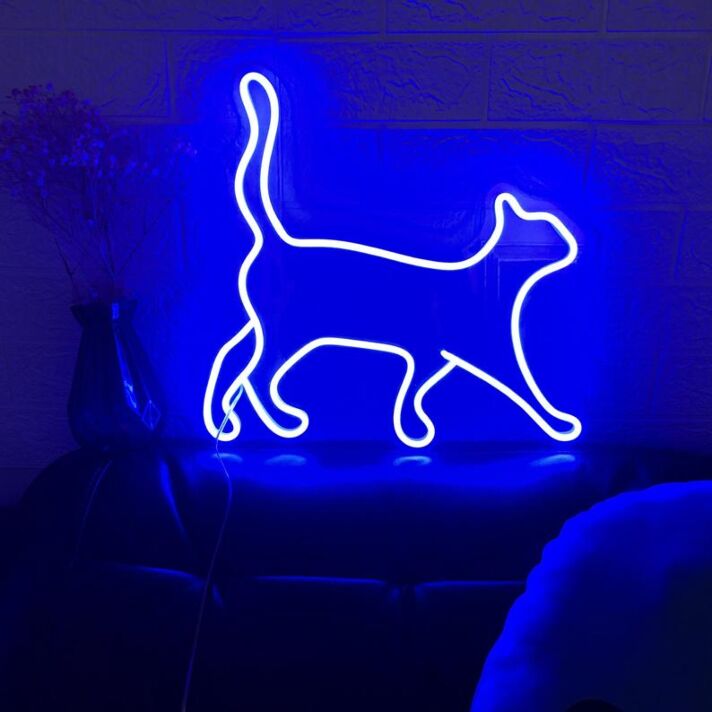 gehende Katze LED-Neonschild Wohnzimmer Schlafzimmer
