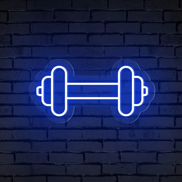 Hantel LED Neonschild für Fitnessstudio Home Gym und moderne Wanddekoration