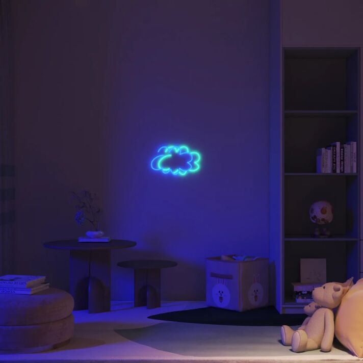 Wolken LED Neonschild für Kinderzimmer sanfte Wandbeleuchtung