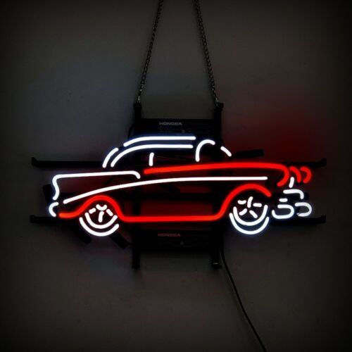 Retro Auto LED Neonschild als stilvolle Wanddekoration für Garage Wohnzimmer oder Männerzimmer