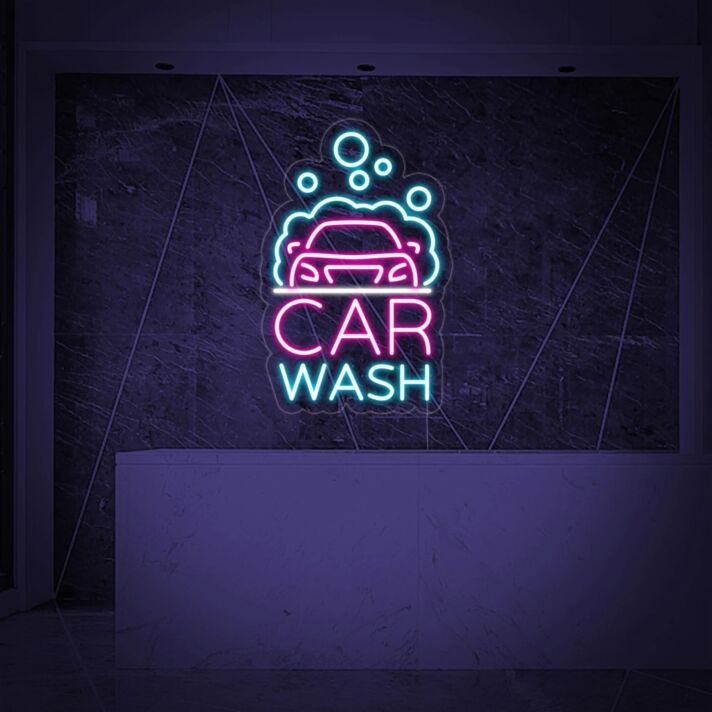 CAR WASH LED-Neonschild für Autowaschanlage