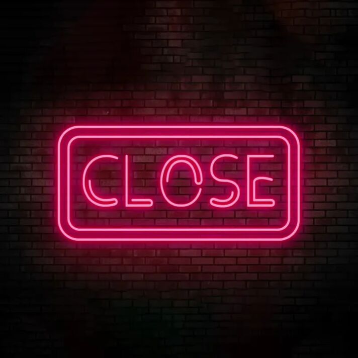 CLOSE LED-Neonschild für Shop und Restaurant