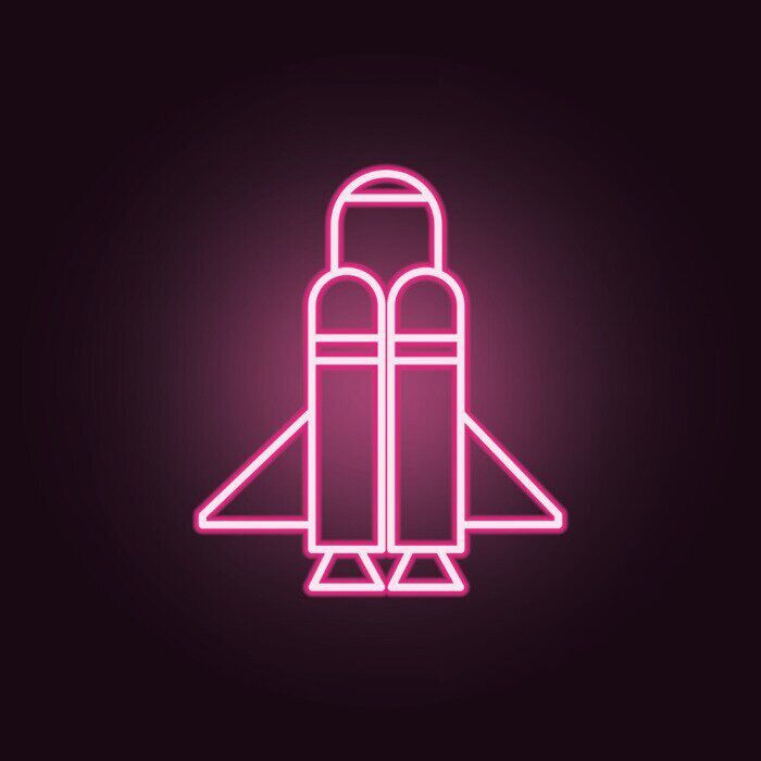 Raumfähre LED-Neonschild Kinderzimmer Gaming