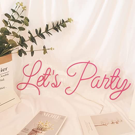 Let's Party LED-Neonschild für Party und Event