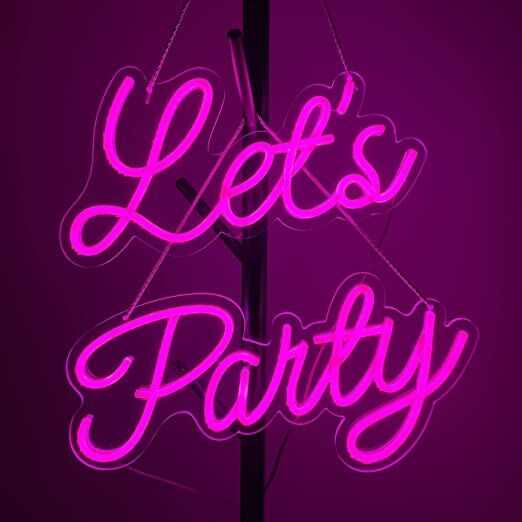 Let's Party LED-Neonschild für Bar Club
