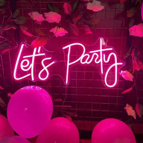 Let's Party LED-Neonschild für Party und Event