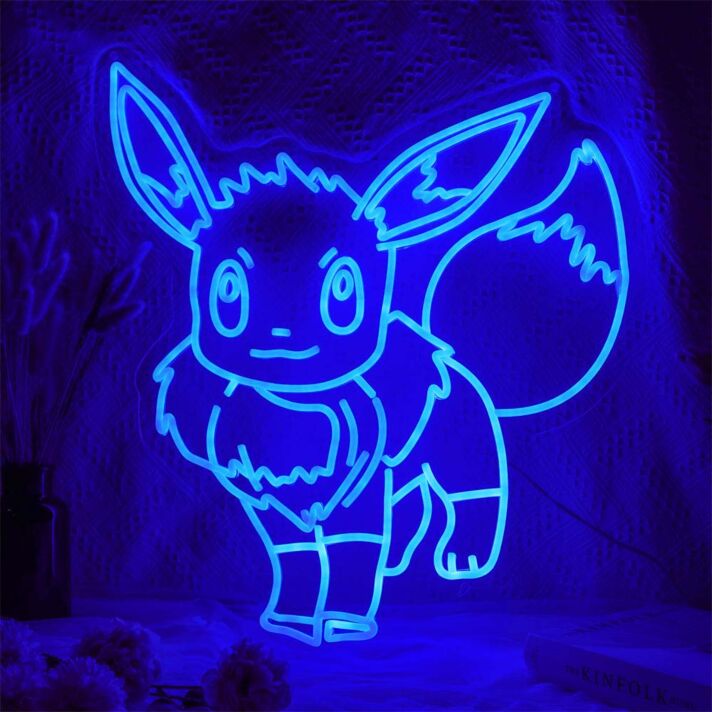 Fuchs LED Neonschild im verspielten Cartoon Design als leuchtende Wanddekoration für Kinderzimmer Jugendzimmer und Gaming Zimmer