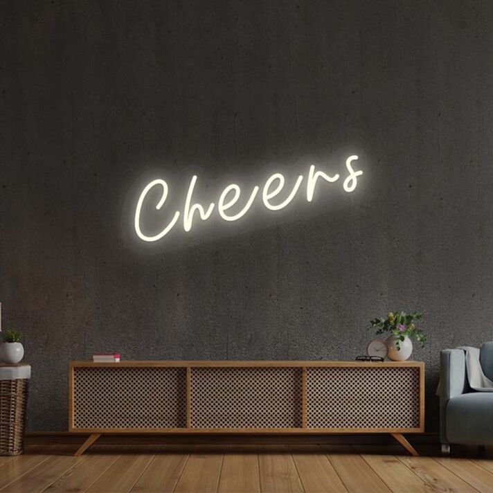 Cheers LED Neonschild für Wohnzimmer Bar und Party