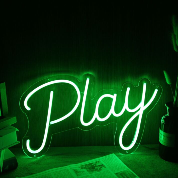 Play LED-Neonschild Gaming Wohnzimmer