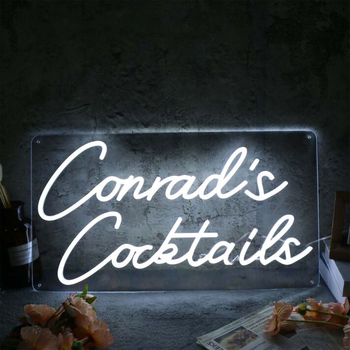 Conrad's Cocktails LED-Neonschild für Bar und Zuhause