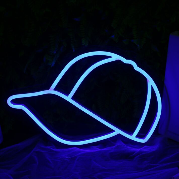 LED Neonschild Hut modernes Neon Wandlicht für Wohnzimmer Bar oder Büro