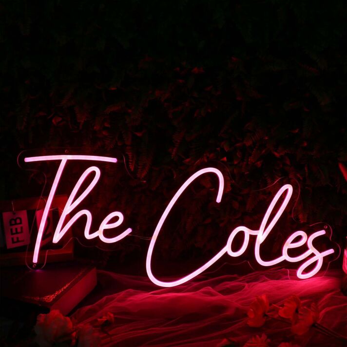 The Coles LED-Neonschild für Hochzeit Feier