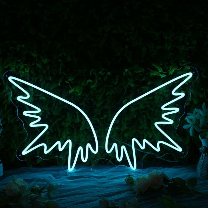 Engelsflügel LED Neonschild Große Flügel Neon Wanddekoration für Schlafzimmer Wohnzimmer Bar Studio und moderne Räume